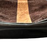 Brown Genuine Suede Embossed Leather Totebag Photo 3