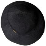 Panama Jack  Black Brim Fabric Foldable Hat BEACH BOHO UNISEX OS Photo 2