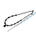 White House | Black Market Gothic Romance Y2K Black Glass Rhinestone Necklace Photo 3