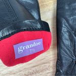 Vintage Gandoe Black Leather Thinsulate Fleece Lined Gloves Women 7.5 Photo 4