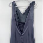 Betsy and Adam Y2K  Satin Cocktail Dress Sz 6 USA Rosette Ruched Whimsigoth Wedding Photo 6