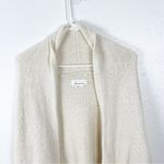 Anthropologie Cream Knit Drop Shoulder Side Pockets Open Cardigan, Size Medium Photo 6