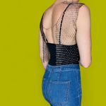 Black Silver Sparkle Beaded Festival Sexy Necklace Rhinestone Jewelry Top Photo 4