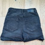 One Teaspoon One X  Harlets Black High Rise Denim Cut Off Shorts Size 27 Medium Photo 5