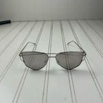 Unisex Silver Mirrored Sunglasses ā Thin Metal Frame Aviator Style Shades Photo 1