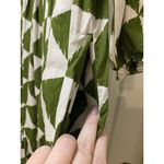 Anthropologie Maeve Bettina Dress Womens XS Green White Geometric Tiered Midi Photo 4