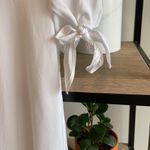 Draper James NWT  Bow Sleeve Button White Blouse, 2 Photo 7