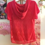 Maurice's Pink Crop Top Hoodie With Lace Photo 1