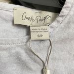 Charlie Paige Womens S Linen Blend Button Sleeveless Top Lagenlook Open Back Photo 3