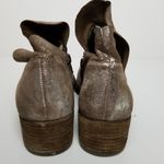 Seychelles  LEATHER SUEDE BROWN SILVER METALLIC DISTRESSED RELAXED ANKLE BOOTIES Photo 4