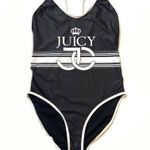 Juicy Couture Logo Placement Black/White One Piece Swimsuit Sz M Photo 11