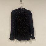 Rails Shirt Womens Medium Black Cherry Print Long Sleeve Button Front Blouse Photo 1