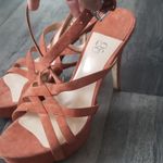 barney's new york  COOP Orange Suede Heels Pump Woman’s Size 10 Photo 8