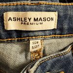 Ashley Mason Western Floral Embroidered Flare Jean 5/27 Juniors Blue Photo 3