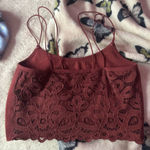 Hollister Maroon Tank Top Lace Back Photo 1
