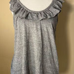 Chaser NWT!  Heathered Gray Strappy Ruffle Tank Top Medium Photo 0
