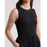 Nordstrom Black Sleeveless Mixed Media Dress - Medium (new) Photo 2