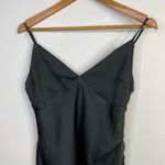 Altar'd State Ulissa Black Satin Strappy Slip Dress Faux Wrap Skirt Mini Women S Photo 2