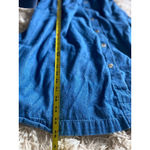 Vintage Denim Midi Dress Blue J Pockets Button Photo 5