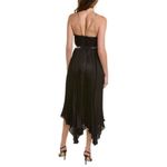 AIIFOS Evie Midi Dress Black Chain Strap Side Keyhole Back Zip Size 8 Revolve Photo 7