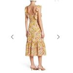 BCBGeneration BCBG Generation Yellow Ruffle Floral Print Midi Dress Size Small Photo 2