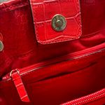 Liz Claiborne Red Crocodile-Embossed Purse/Tote Bag Photo 2