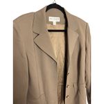 St. John Collection  By Marie‎ Gray Taupe Wool Long Sleeve Blazer Jacket Size 8 Photo 2