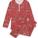 Roller Rabbit Red Christmas Pajama Set sz M Photo 0