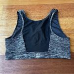 VSX Victoria’s Secret Black Mesh and Grey Patterned Sports Bra w High Neckline Photo 1