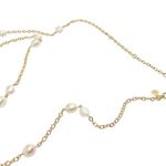 Maje  Freshwater Pearl Gold Tone Necklace Brass Chain Clasp Hiver 2022 Minimalist Photo 3