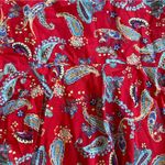 American Living Size 12 Red Western Paisley Print Midi Skirt Photo 3
