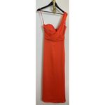 H by Halston HALSTON Roselle One-Shoulder Cotton Blend Crepe Gown in Orange Spice Size US 2 Photo 1