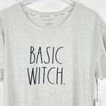 Rae Dunn NWT  Basic Witch Short Sleeve T-Shirt Tee Halloween Gray Size XL NEW Photo 1