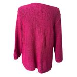 Chico's  2 Crochet Open Knit Sweater Top Textured Size M Bengali Pink Tessa Photo 3