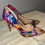 INC International Concepts Womens 6M Kenjay Floral Print D'Orsay Pumps Heels Orange Size 6 Photo 1