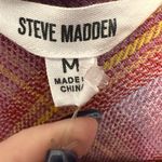 Steve Madden  Flannel Shacket Womens Long Sleeve Pocket Shirt Jacket Pink Photo 3