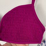 Tori Praver  Smocked Bikini Phoebe Pink Top Women’s Sz M NWT Photo 3