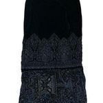 Vintage Carole Little Elegant Black Silk Blend Embroidered Skirt L Size L Photo 0