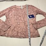 JoyLab  Women‎ Size XL Pink Floral Mesh Long Sleeve Athletic Workout Top NEW Photo 5