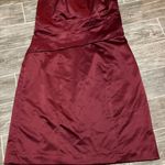 The Limited Elegant Burgundy Satin Dress Photo 1