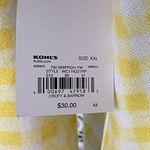 Croft & Barrow  2X Yellow Gingham Long Sleeve Top NWT Photo 4