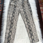 ZARA  High Rise Snakeskin Print Skinny Jeans Photo 0