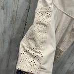 Aerie Tan Bike Shorts Floral Eyelet Cut Outs Pockets Womens Medium Lounge Gym Photo 1