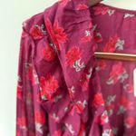 Free People Free‎ People Amanda Ruffle Long Sleeve Top In Sultry Combo Medium Size  NWT Photo 4