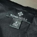 Ronni Nicole  size 8 women's black formal sequin lace one piece with drape neck Photo 4