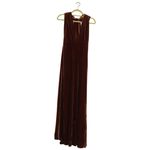 Revelry Terracotta Velvet Maxi Halter Dress Sz XS Tan Photo 1