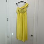 NWT Yellow Miss Circle New York High Slit Yellow Chiffon Maxi Dress Size S Photo 5