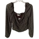 ASTR The Label Floral Ruched Sweatheart
Neck Top Brown Wine Ditsy Medium Photo 3