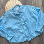 Xirena blue cotton boxy oversized button down shirt‎ Size L Photo 0