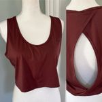 Gymshark Cropped Tank Top Women's Size XL Burnt Red Yoga Work Out Photo 1